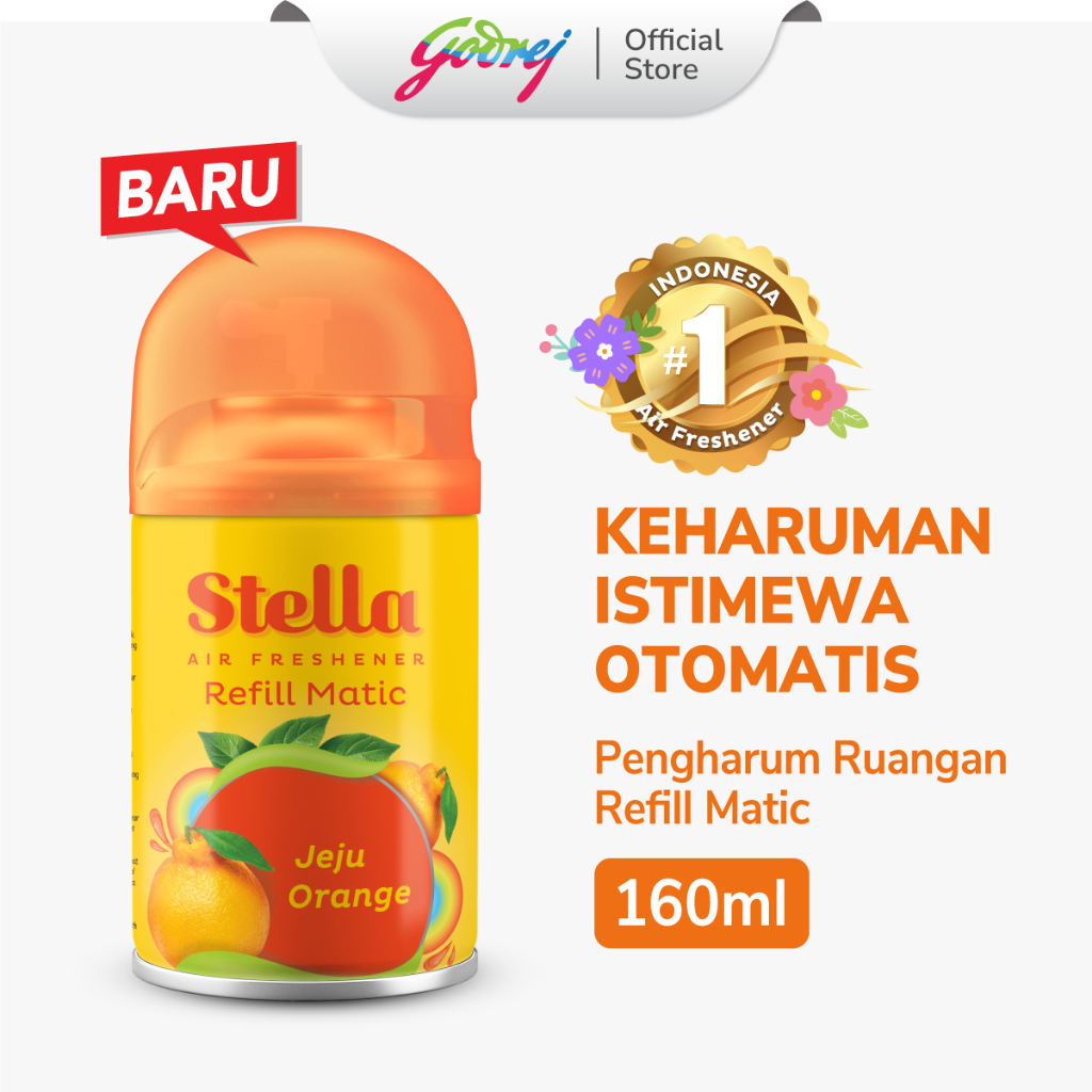 Stella Refill Matic Jeju Orange 160ml - Pengharum Ruangan Otomatis
