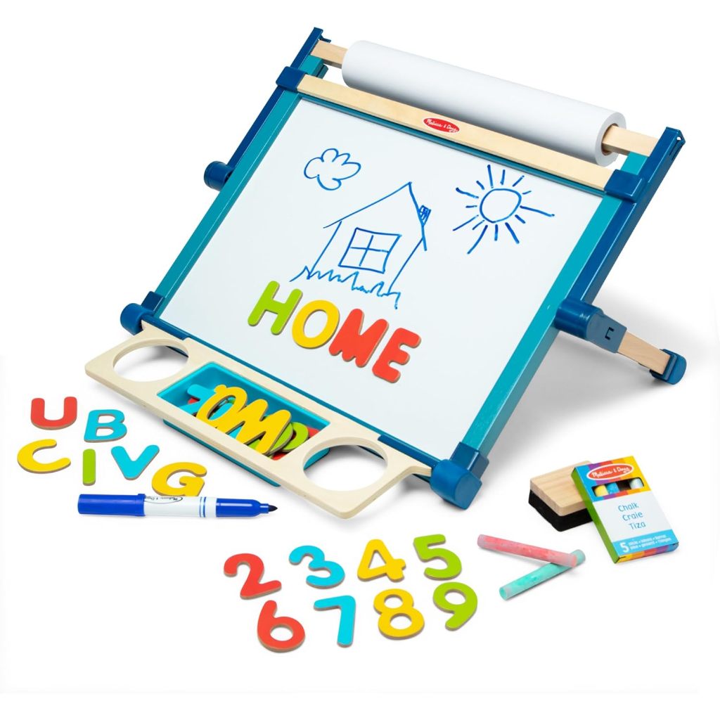 

Melissa & Doug Deluxe Double-Sided Tabletop Easel, Arts & Crafts, 42 Pieces