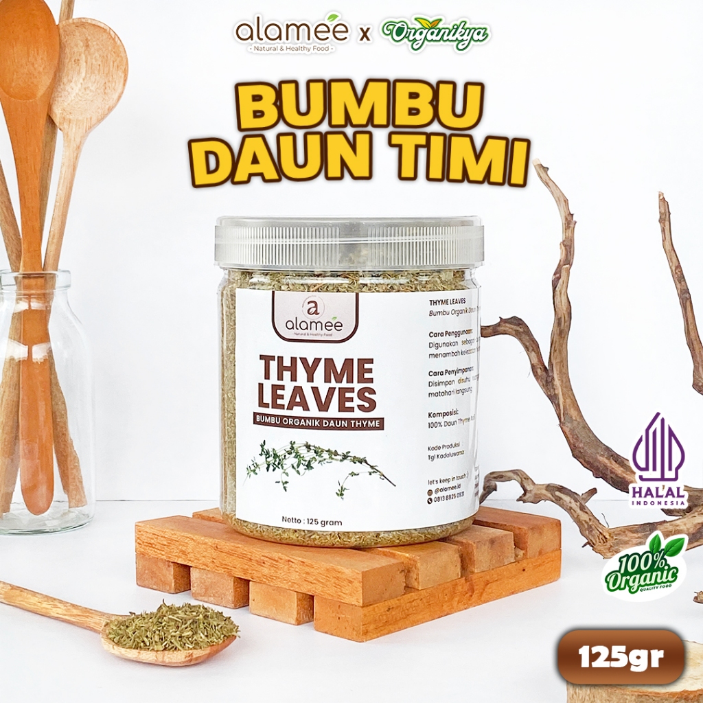 

Daun Thyme Timi Kering Bumbu Seasoning Masak Dapur Organik Masakan Garnish Dried 125G organikya