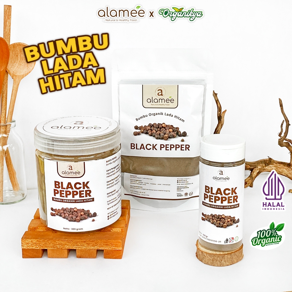 

ALAMEE Blackpepper Powder Lada Hitam Bubuk Black Pepper Bumbu Dapur Instan organikya