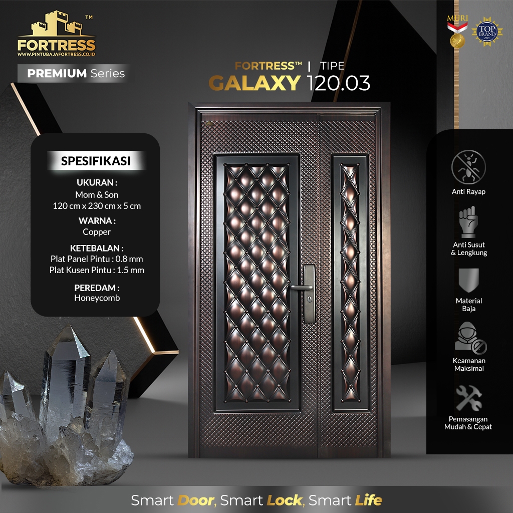 PINTU BAJA FORTRESS TYPE GALAXY 120 PINTU RUMAH FULL SET