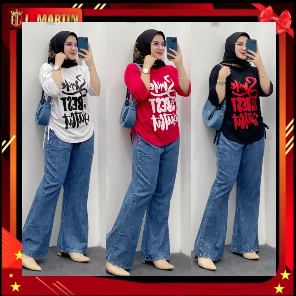 Set jeans elish, setelan celana jeans wanita