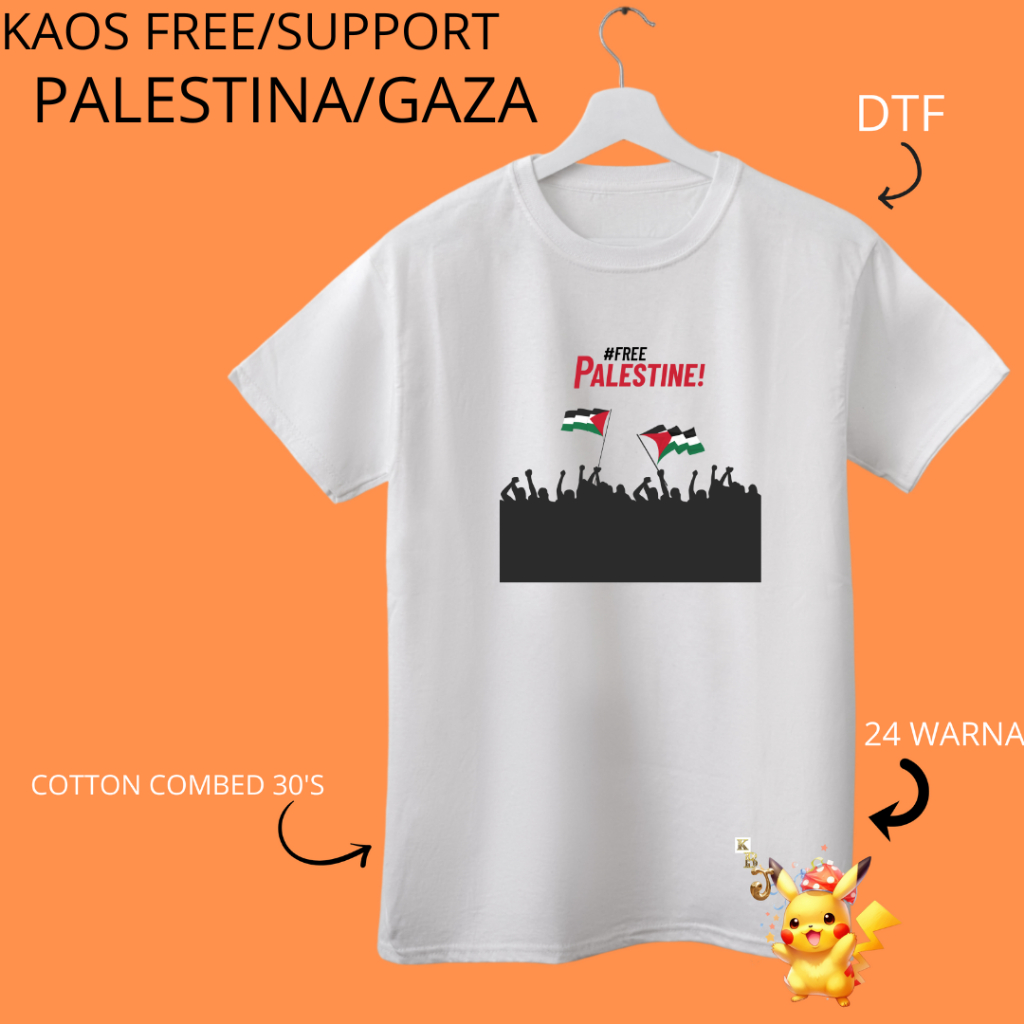 Baju kaos Palestina Kaos Save Gaza cowok cewek anak dewasa Klinikbajujkt type3