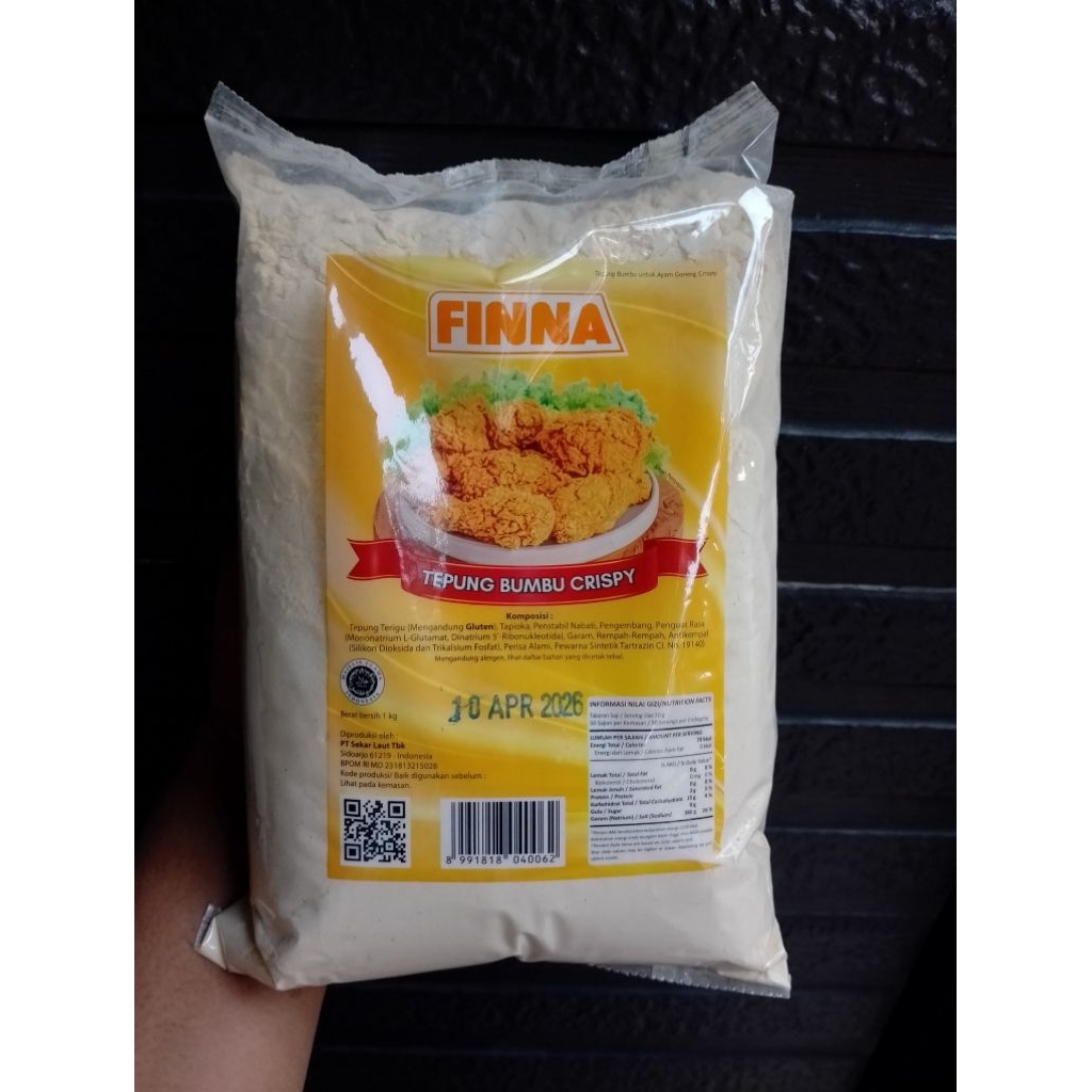 

Tepung Finna Crispy 1 kg | Tepung Bumbu Crispy Breader