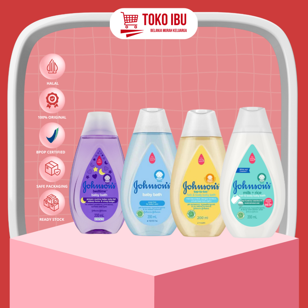 Johnsons Hair & Body Baby Bath Bedtime - Sabun Bayi - Lotion Bayi - Johnson Bedtime 200 ml