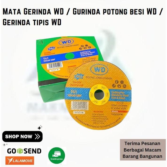 Mata Gerinda WD / Gurinda potong besi WD / Gerinda tipis WD