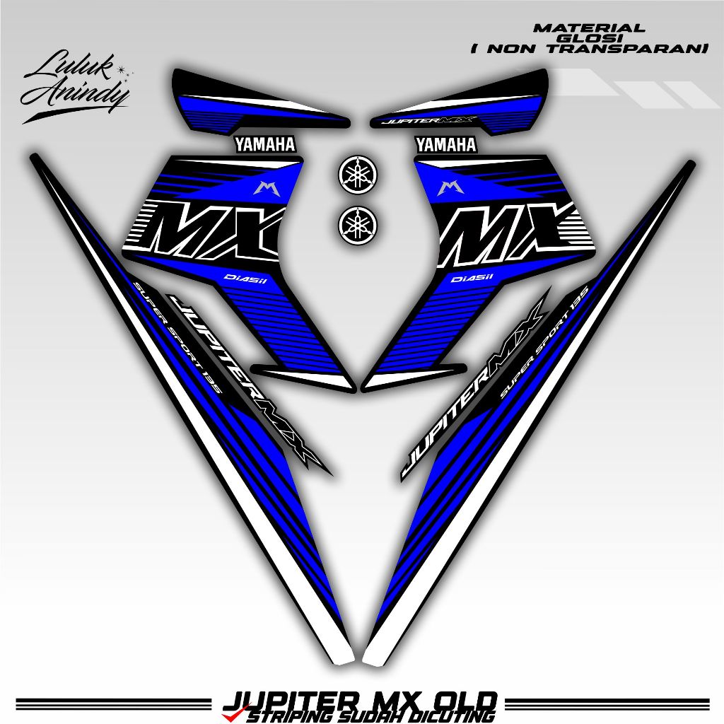 STRIPING JUPITER MX OLD 135 motif mx king/ lc135/ stiker body exciter