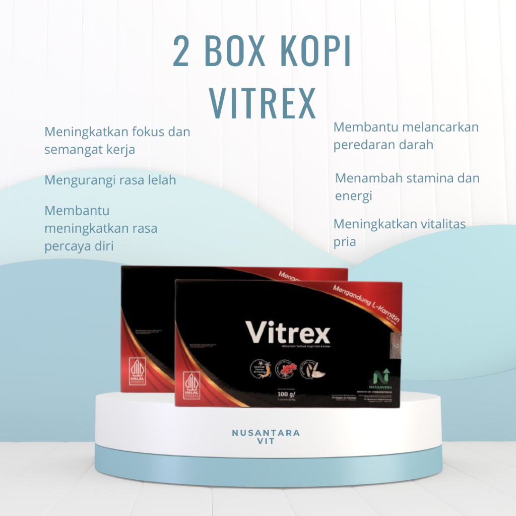 

Bundling 2 Bos Kopi Vitrex – Kopi Vitalitas Pria Mengandung L-Carnitine & Ginseng Merah, Bantu Jaga Stamina & Fokus Seharian, Siap Tempur di Segala Aktivitas Biji Instan