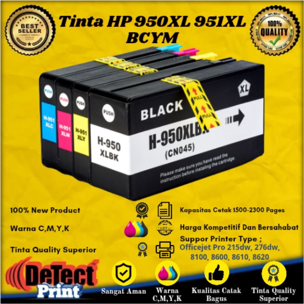 Tinta Cartridge Compatible HP 950XL 951XL Printer Officejet Pro 215dw, 276dw, 8100, 8600, 8610