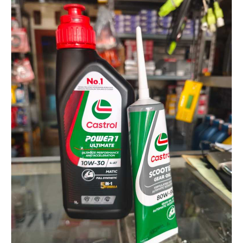 CASTROL POWER1 ULTIMATE 1 LITER 10W-30 + CASTROL GEAR OIL