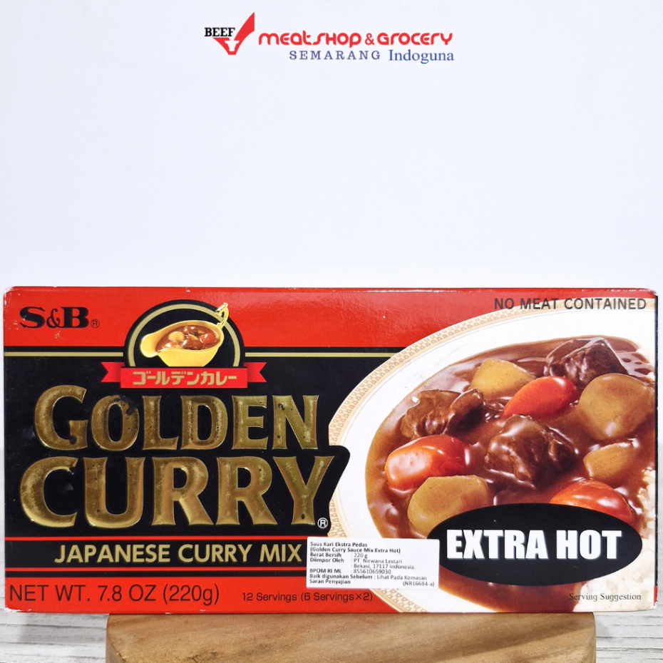 

S&B GOLDEN CURRY SAUCE MIX EXTRA HOT 220 GRAM