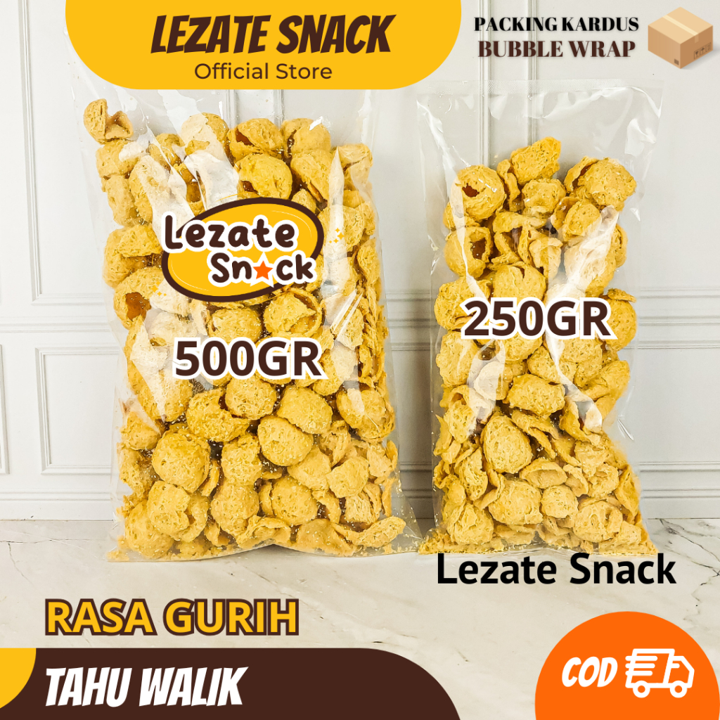 

Keripik Tahu 500 Gram Murah Gurih Renyah Kiloan Enak / Kripik Tahu Walik Lezate Snack