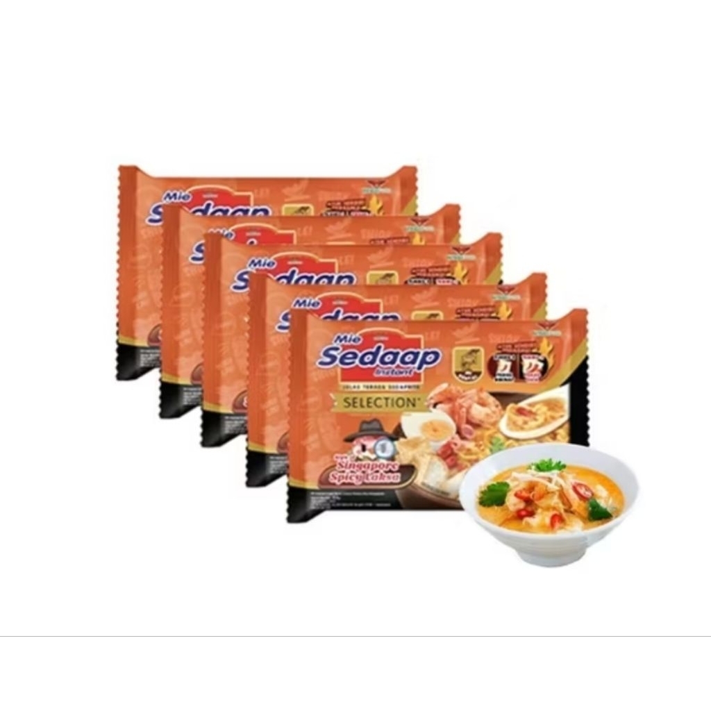 

Mie Instan Kuah Sedap Rasa Kari Laksa Kemasan 5PCS