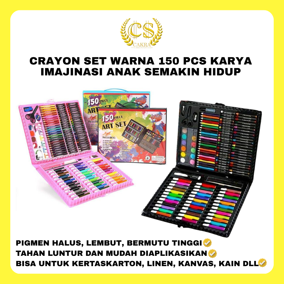

CS CRAYON SET WARNA 150 PCS KARYA IMAJINASI ANAK SEMAKIN HIDUP