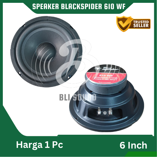 SPEAKER BLACK SPIDER 6 INCH WOOFER 610 WF KOMPONEN BLACKSPIDER 610WF ORIGINAL