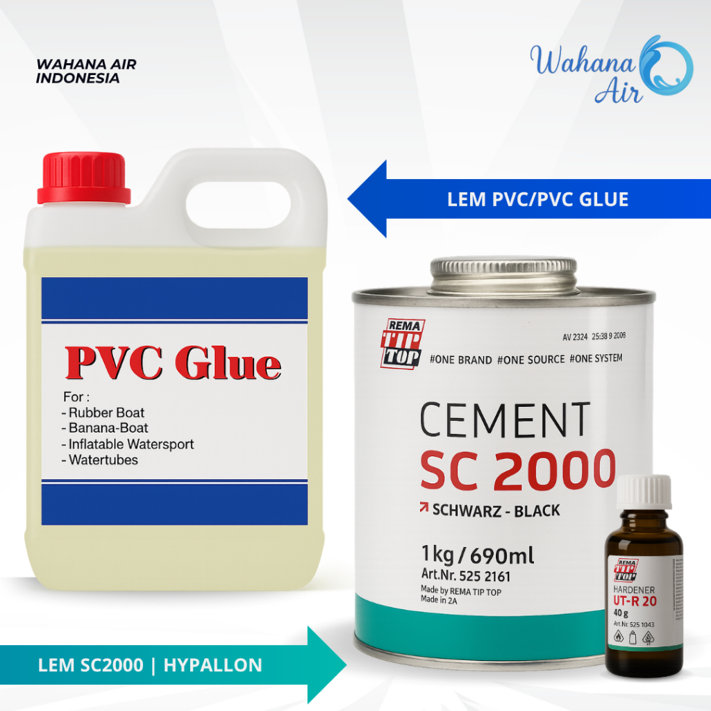 Lem Penambal Tambal Perahu Karet PVC Banana Boat Rafting Kiloan | Wahana Air Indonesia