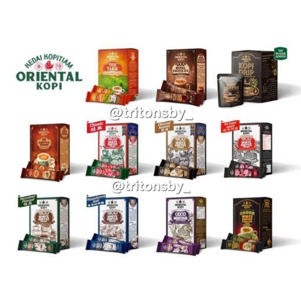 

Oriental White Coffee - Kopi Oriental ori Malaysia - Drip Coffee - Eight Treasure Herbal Tea
