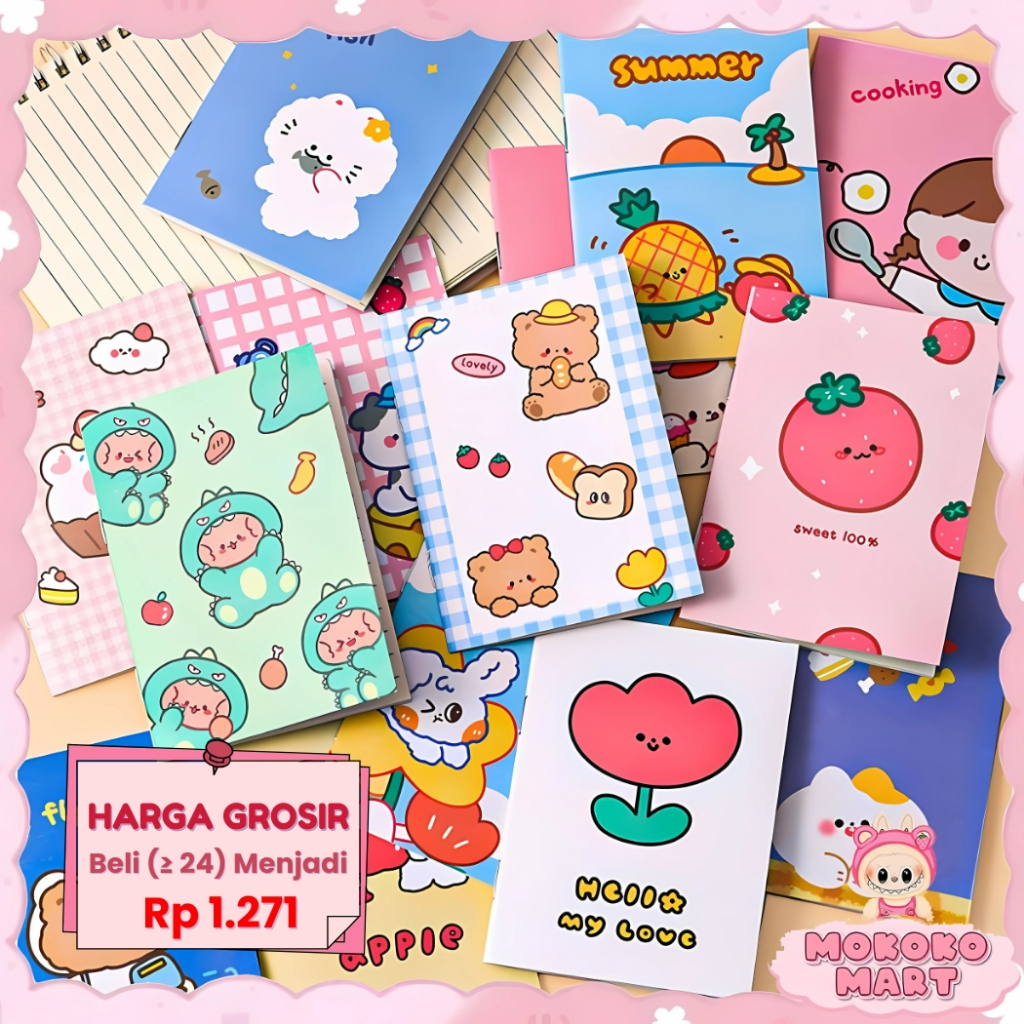 

MM Buku Tulis Mini Motif Kartun Note Book Mini Cartoon Book Notepad Karakter Buku Tulis Memo LG-52