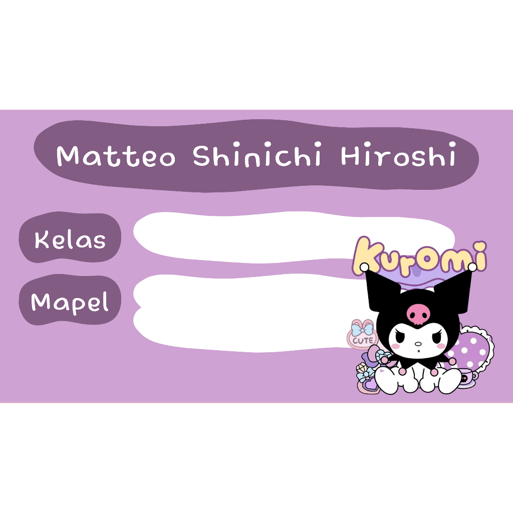 

STICKER LABEL PELAJARAN CUSTOM NAMA ANAK