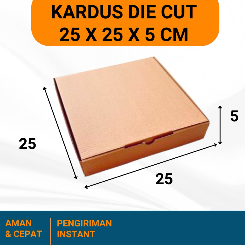 

KARDUS 25x25x5 cm / BOX KARTON CORUGATED DIE CUT E-FLUTE
