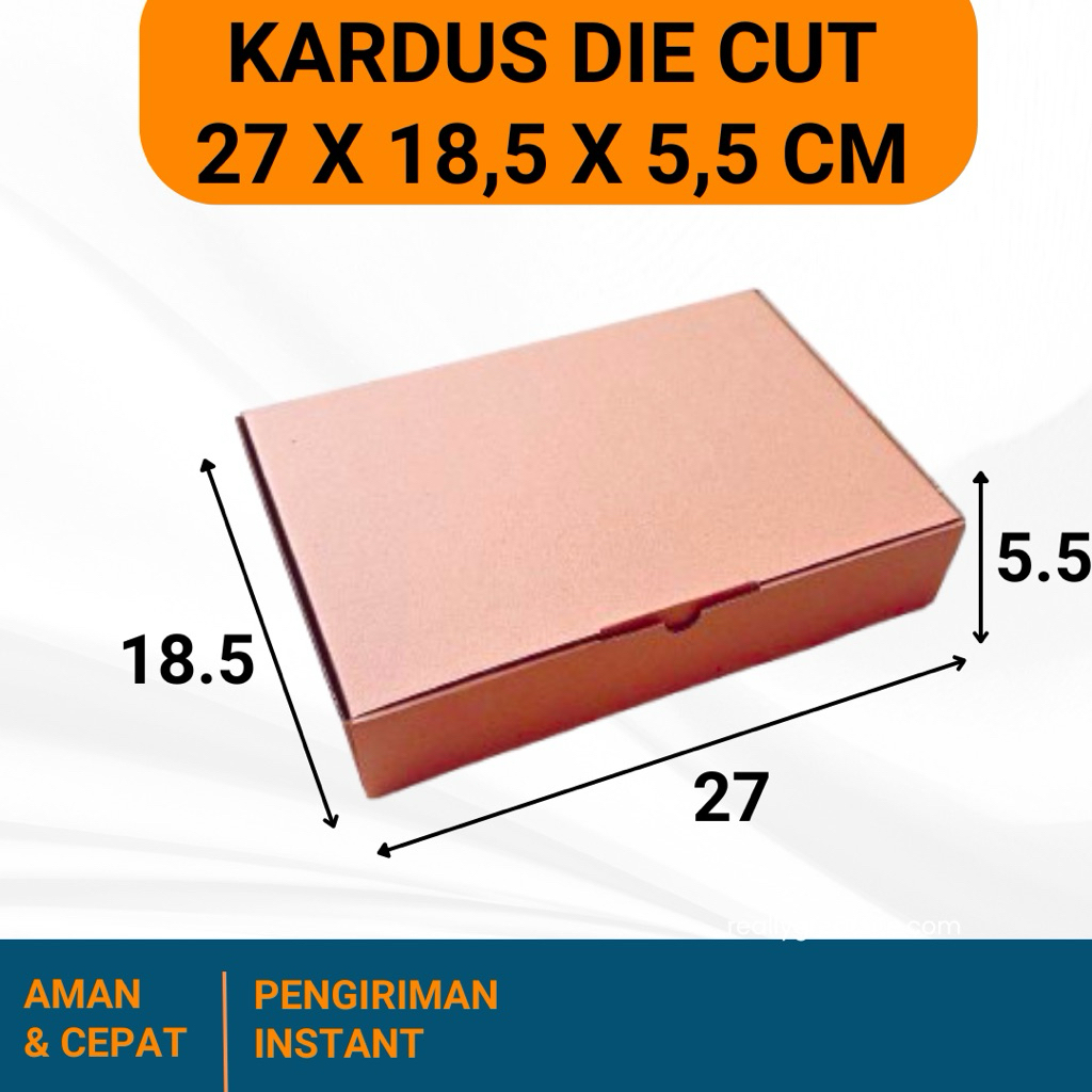 

KARDUS 27x18.5x5.5 cm / BOX KARTON CORUGATED DIE CUT E-FLUTE