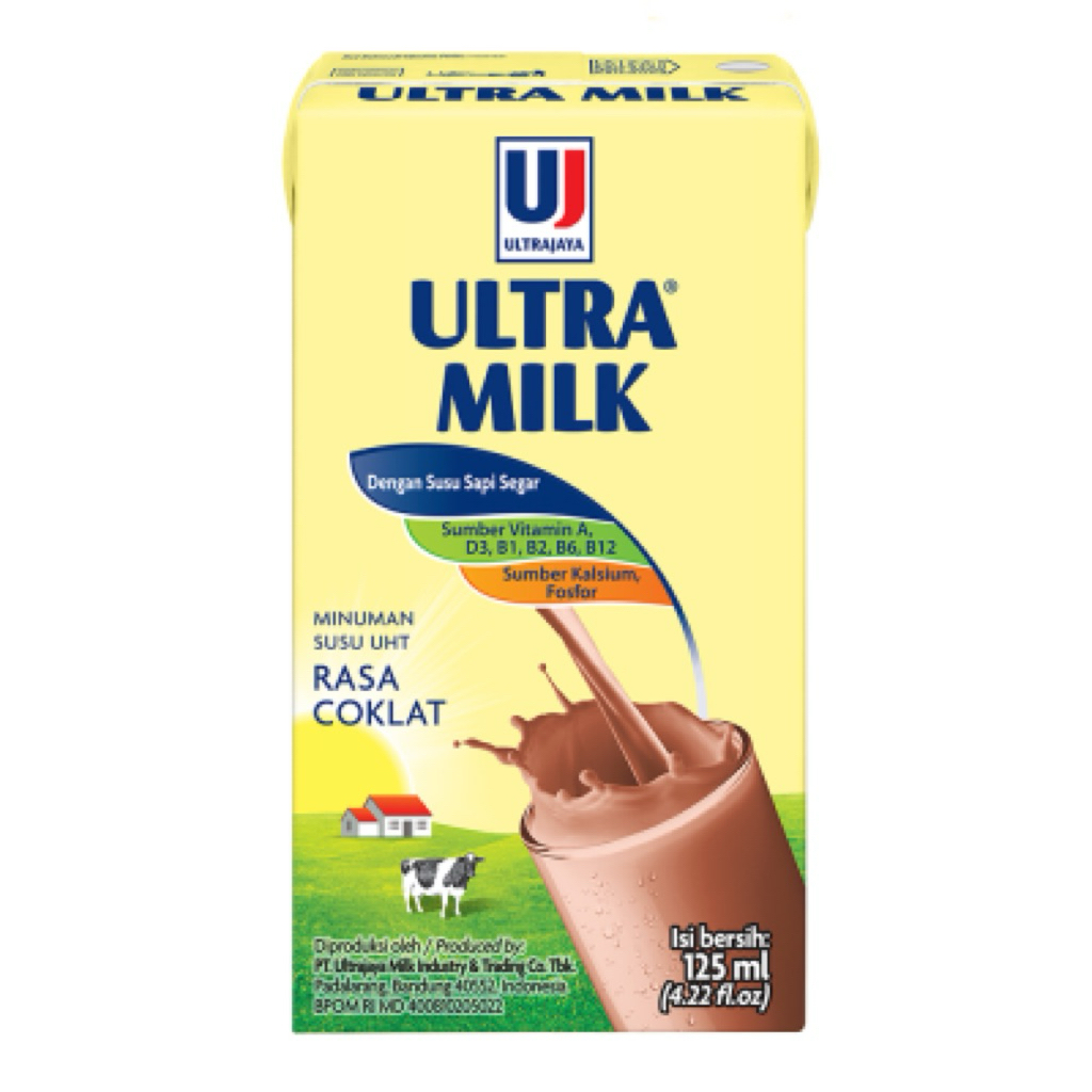 

Ultra Milk UHT Coklat 125ml - 1 Karton (40pcs)
