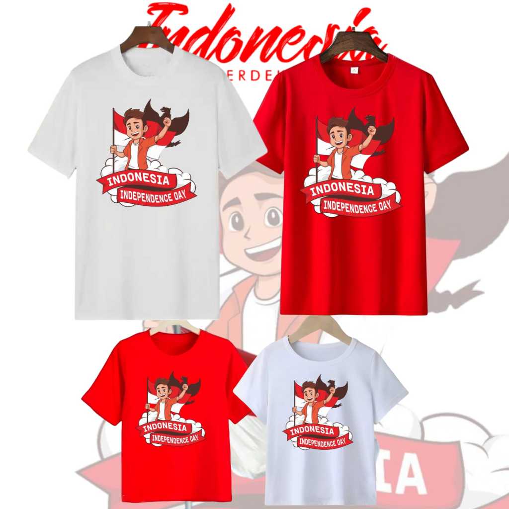 Baju kaos indonesia kemerdekaan indonesia baju bendera merah putih TERMURAH