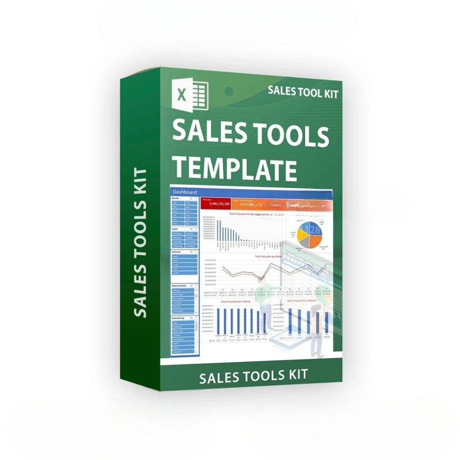 TOOLS EXCEL CRM & SALES Toolkit Template - Sales Tools Template Ms Excel