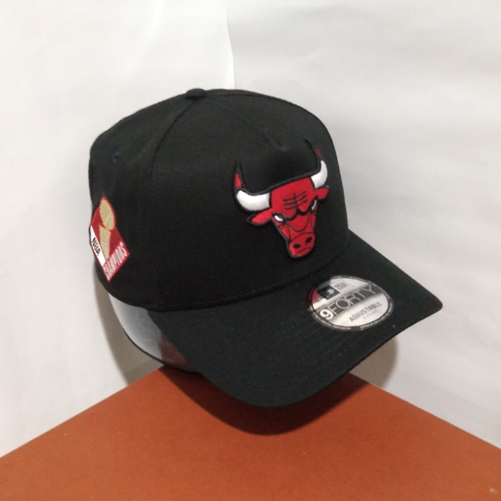 Topi New Era Original 100% 9Forty A-Frame NBA Champions Chicago Bulls Black New