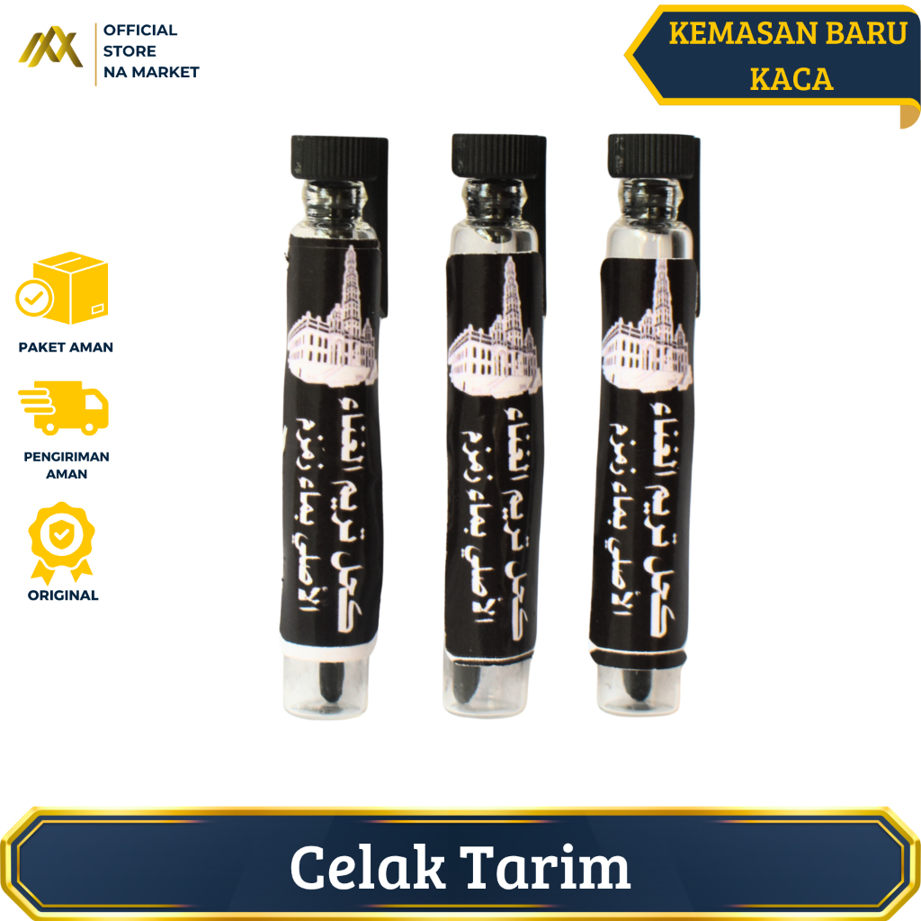 Celak Mata Arab Kajal Ori Tarim Eyeliner Asli Tarim Pensil Alis Sunnah Itsmid Campuran Air Zam zam
