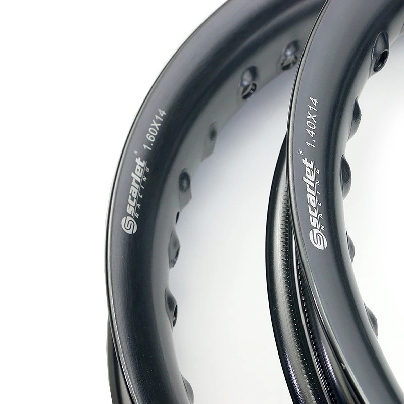 (HARGA SEPASANG) Veleg Velg Almini Scarlet U Shape / Setengah Lingkaran 140/160 ring 17 dan ring 14 