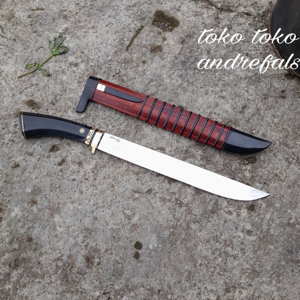 BOHLER N695 gagang tanduk PREMIUM pisau dapur sembelih