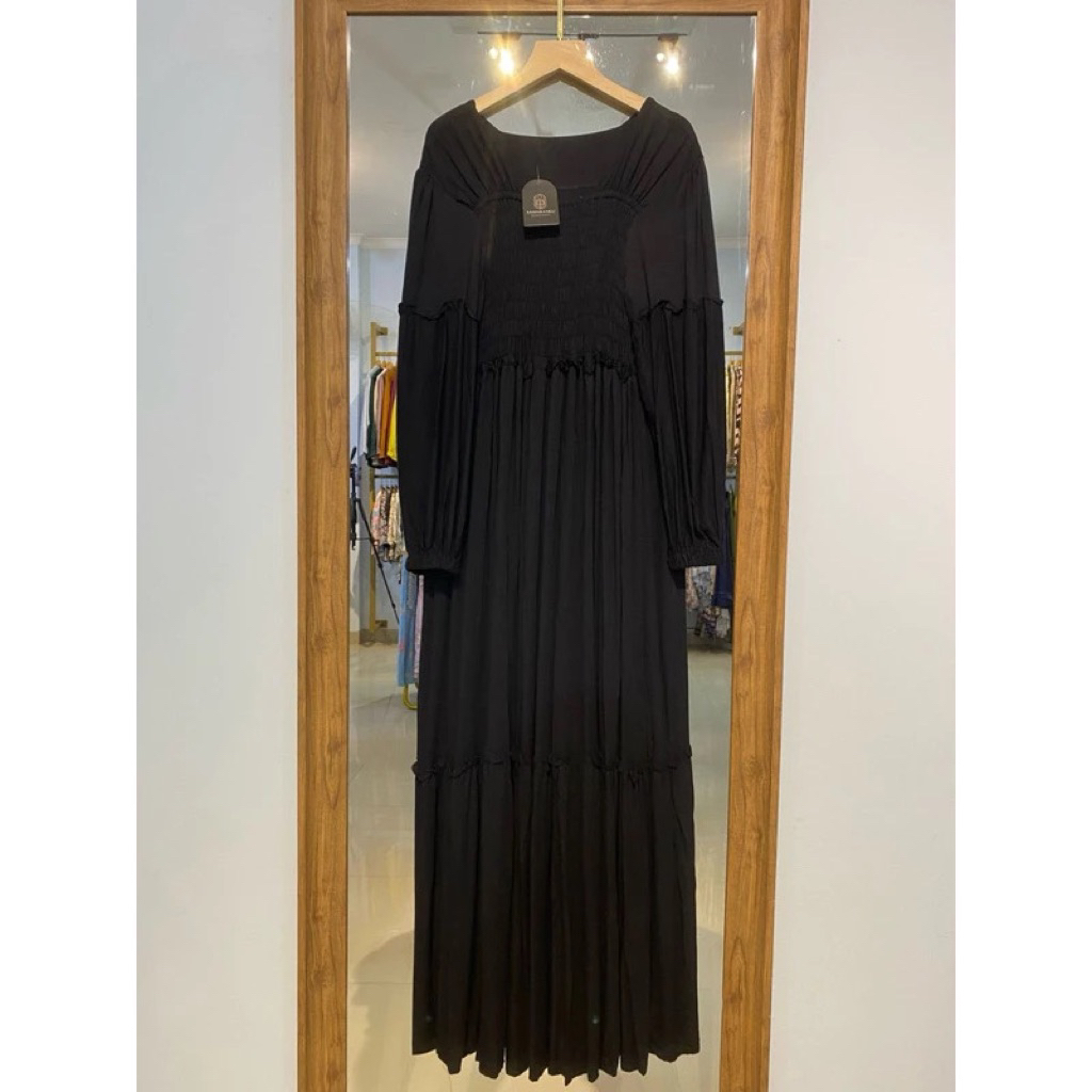 YUMNA DRESS BAHAN POLOS TWILL / LONG DRESS YUMNA / DRESS PANTAI - AT TISYA BUTIK