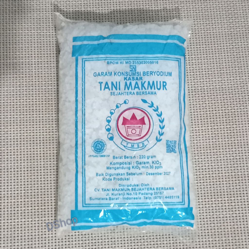 

GARAM KONSUMSI BERYODIUM (kasar) Tani Makmur 220gr