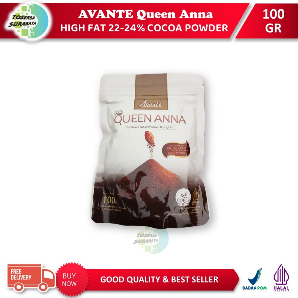 

AVANTE Queen Anna Cocoa Powder 100g High Fat 22-24% - Coklat Bubuk PREMIUM