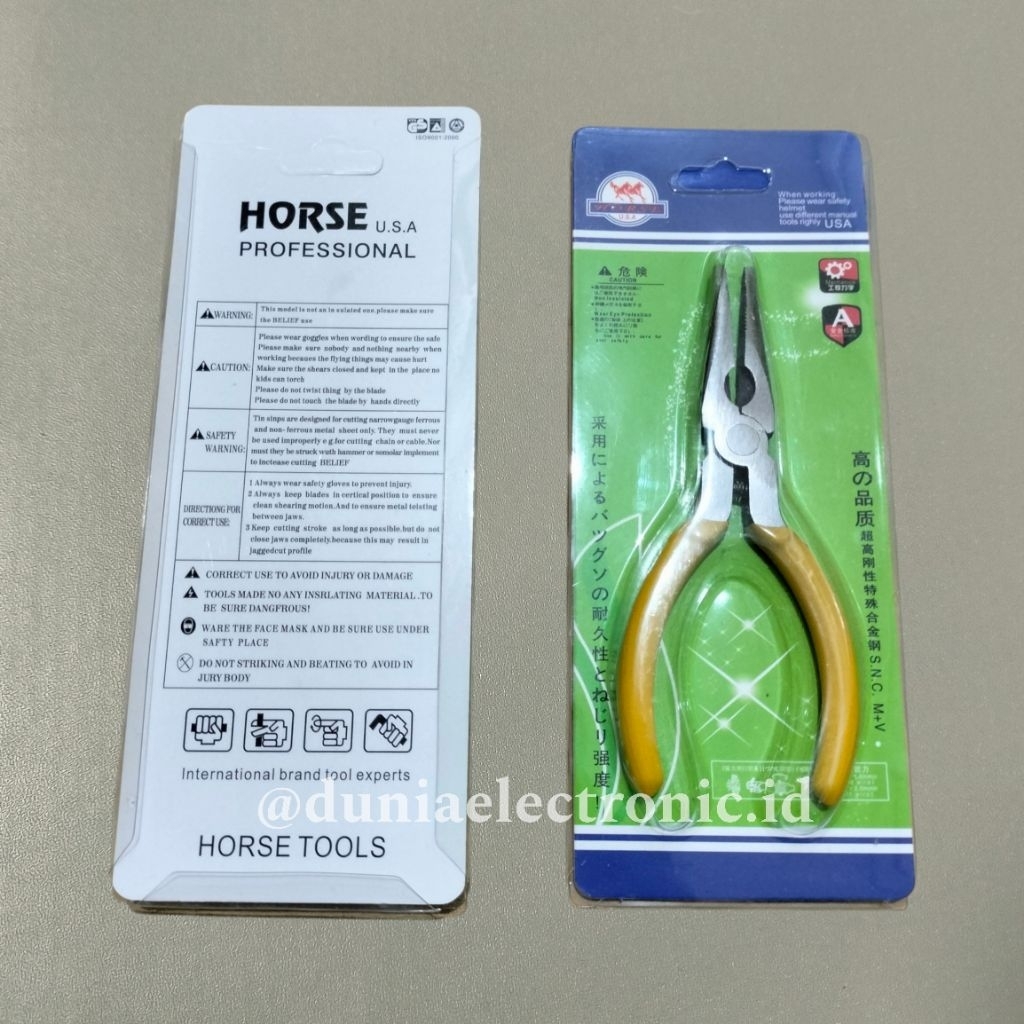 Tang Buaya Kecil / Tang Lancip 5 inchi Horse USA