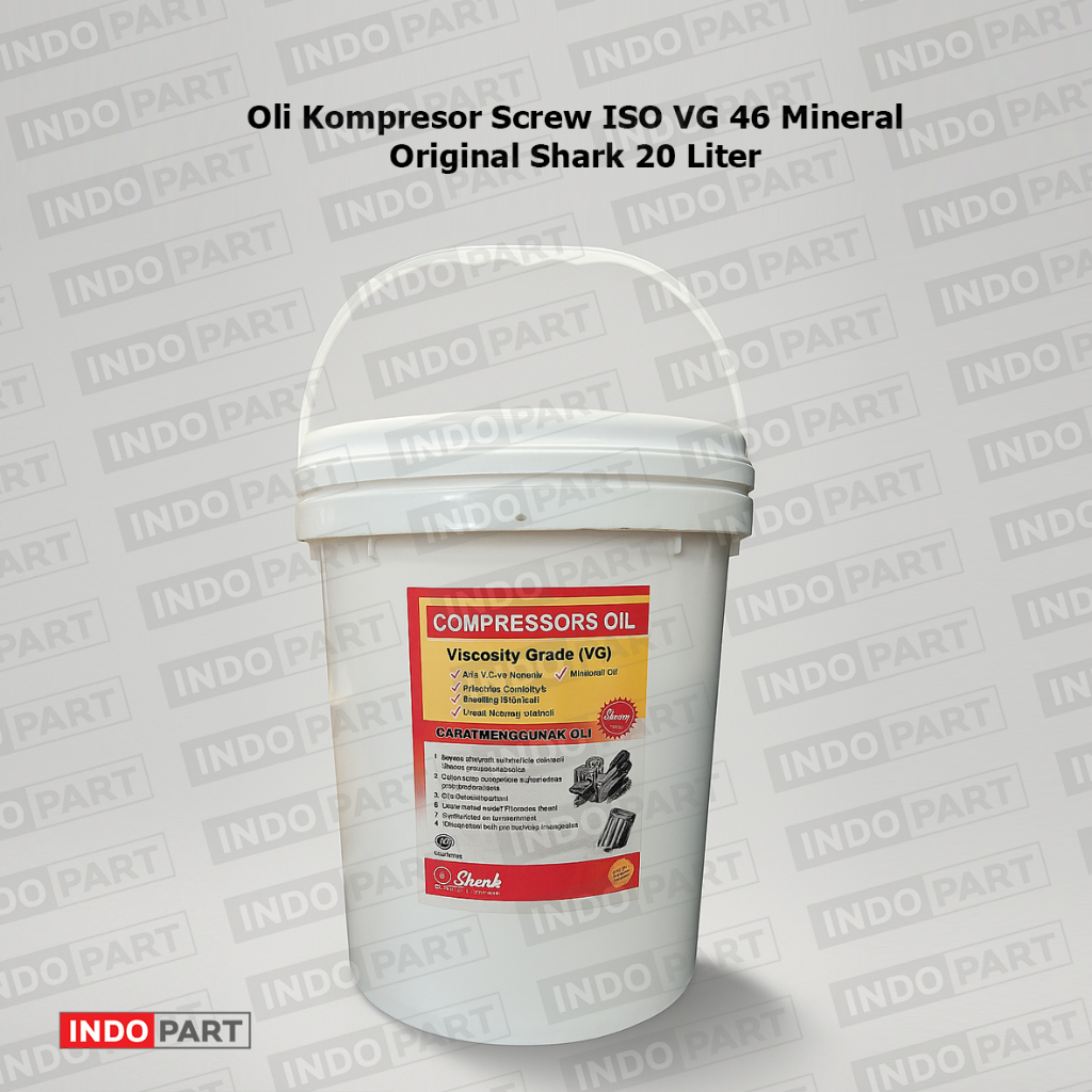 Oli Kompresor Screw ISO VG 46 Mineral Original Shark 20 Liter – Shark Oil Compressor ISO VG 46