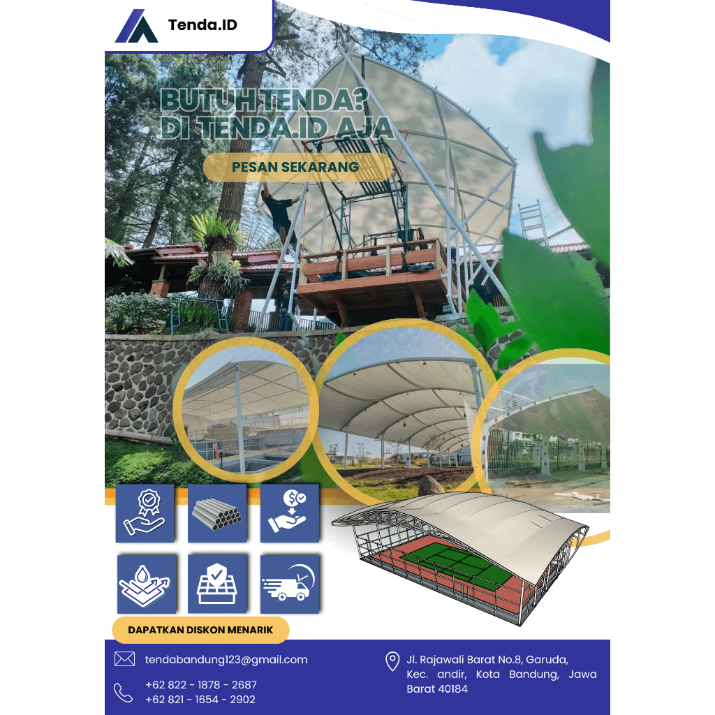 TENDA MEMBRAN CANOPY - TENDA GLAMPING MEMBRANE TENSILE
