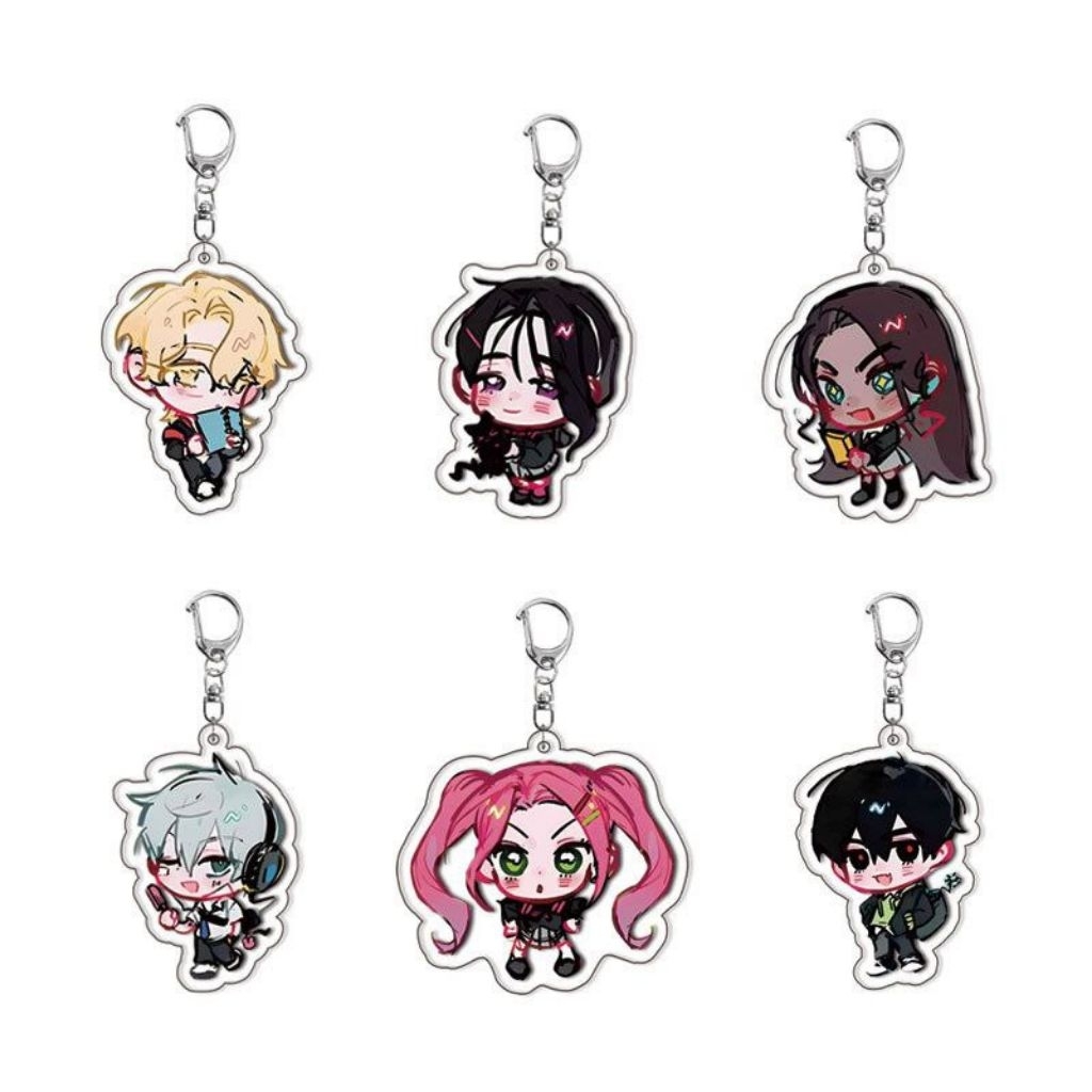 Gantungan Kunci Karakter Mizi Sua Alien Stage Akrilik Bening Transparan Keychain Hadiah Anime Kawai 