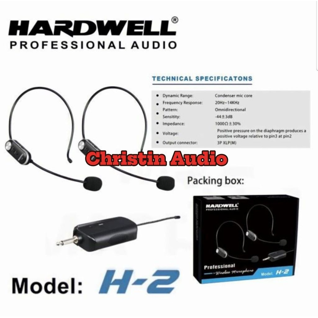 Mic Wireless Hardwell H-2 / H2 Original Profesional Microphone
