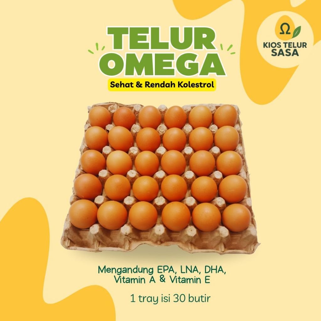 

Telur Omega 3 1 Tray (30 butir)