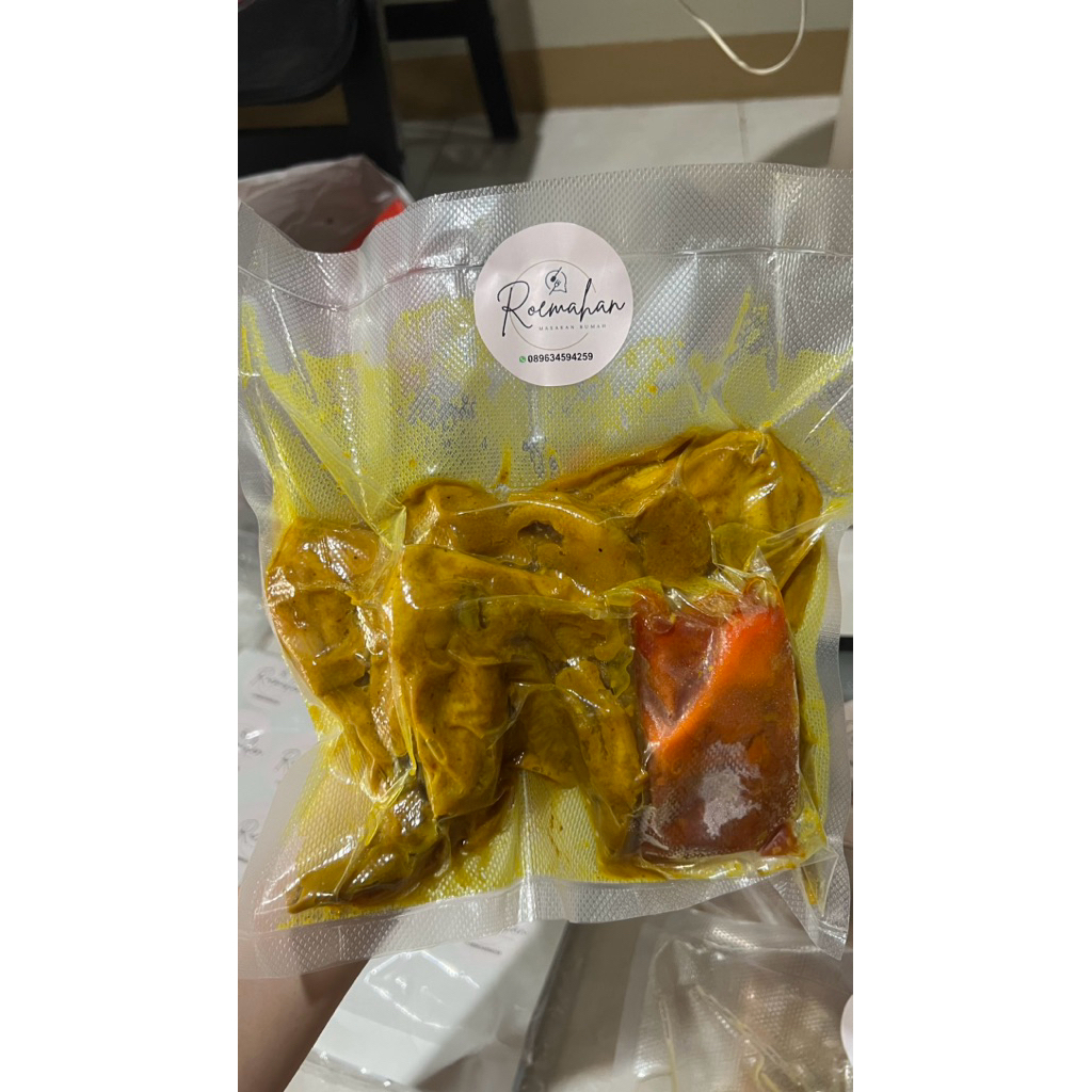 

Ayam Bumbu Kuning Siap Masak 4 Potong | Pejantan Broiler Kampung Free Sambal Packing Seal vacuum