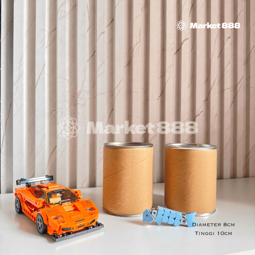 Celengan Kaleng Polos Mini Tinggi 10cm Diameter 8cm // BUKA TUTUP (bagian bawah dapat dibuka tutup)