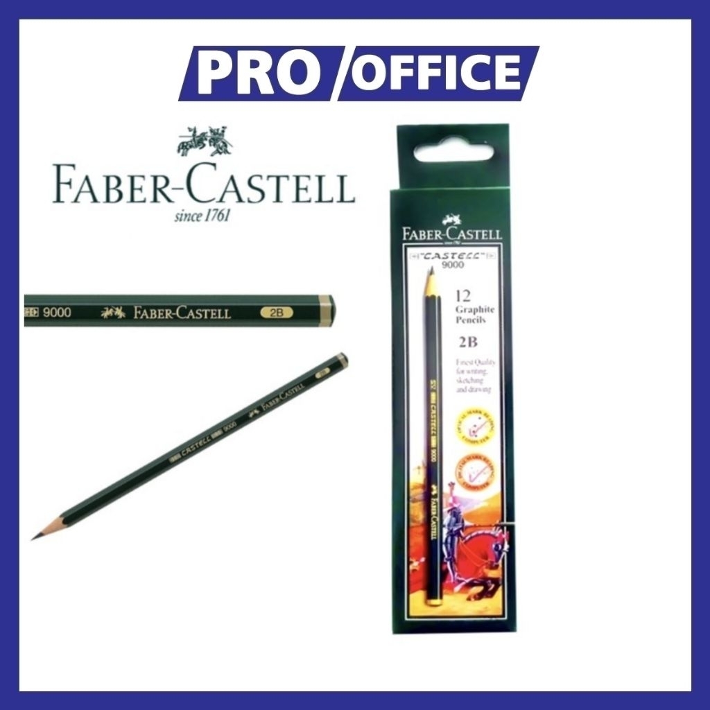 

ProOffice - Pensil Faber-Castell 2B (1 Pak Isi 12 Pcs) – Pensil Ujian & Tulis Sekolah Kantor