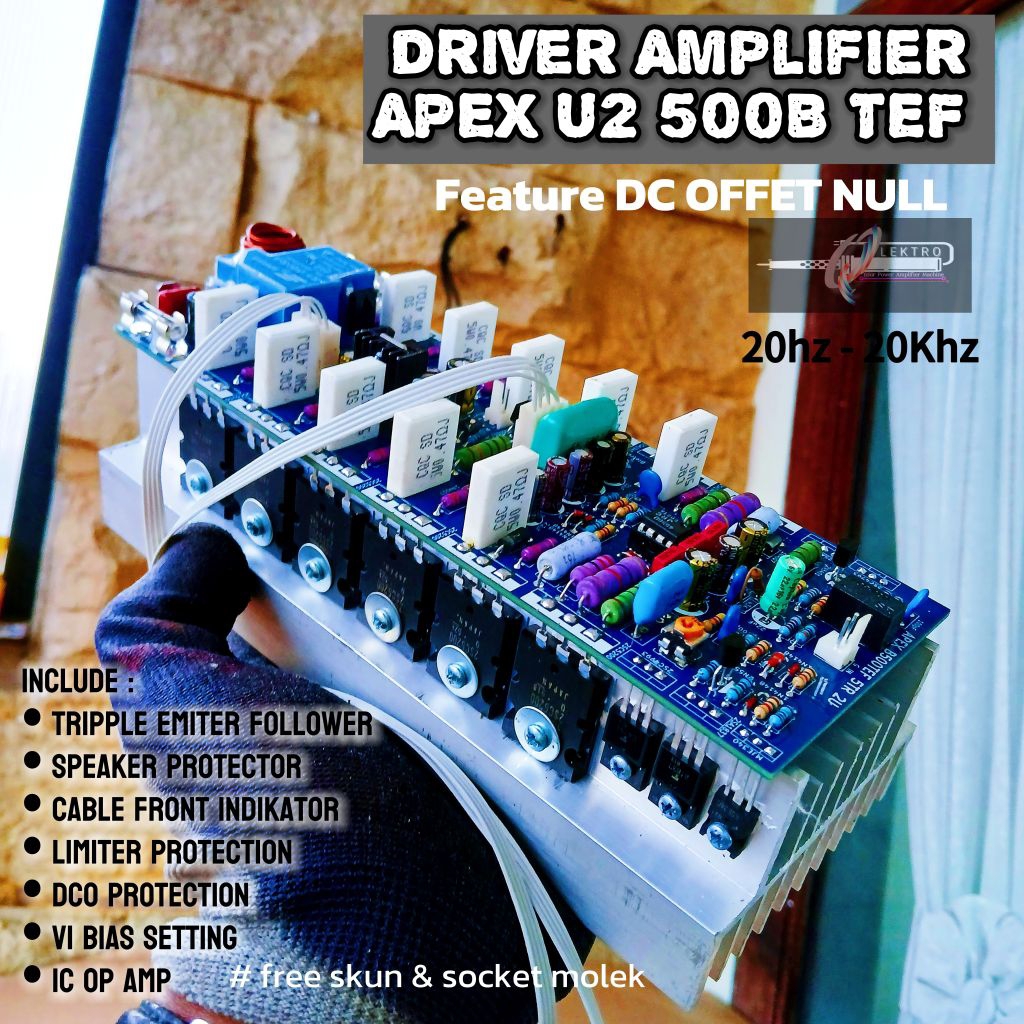 Fullset Driver Amp APEX B500 TEF 2U + Limiter