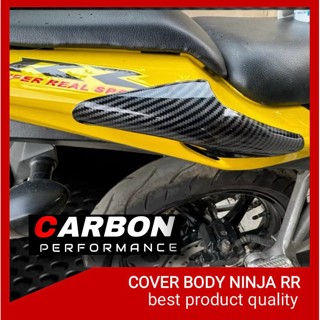COVER PELINDUNG BODY BELAKANG NINJA RR NEW CARBON SET KIRI DAN KANAN▪️VARIASI NINJA RR NEW AKSESORIS
