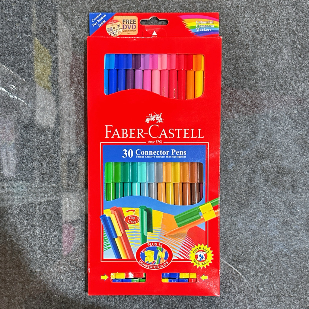 

Spidol Warna FABER CASTELL Isi 30 Connector Pens [1 SET]