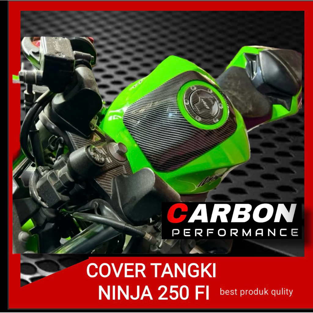 COVER PELINDUNG TANGKI NINJA 250 CARBON  FI M-2 ▪️ninja fi old Cover tangki ninja 250 fi old tankpad