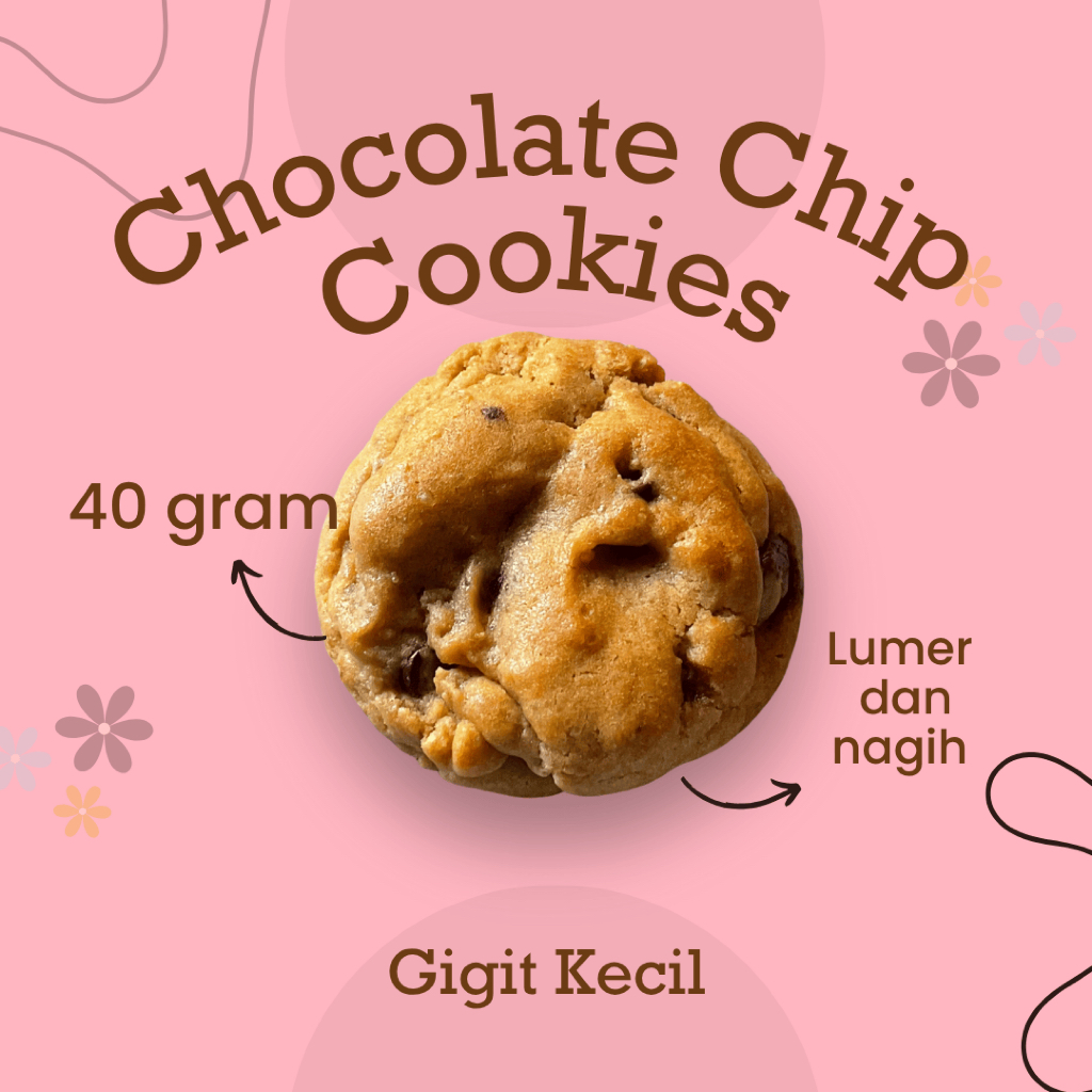 

Chocolate chip cookies 40 gram - soft cookies