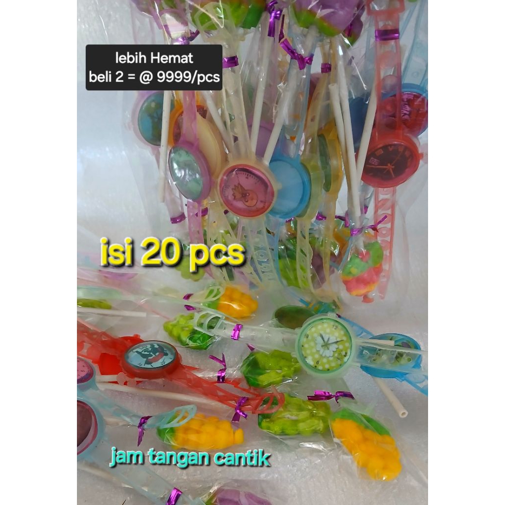 

permen Anggur hadiah JAM TANGAN plastik isi 20 pcs
